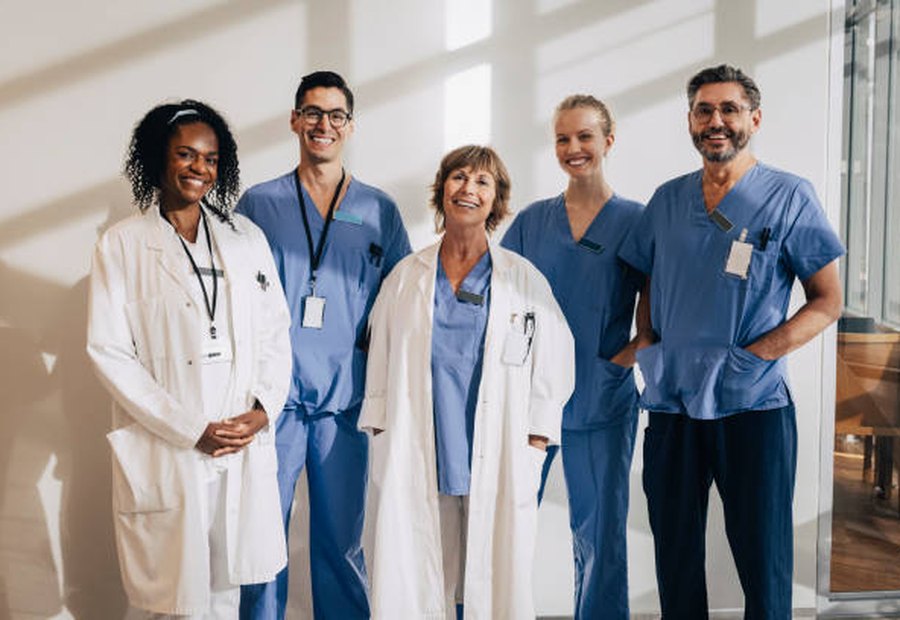 The Health Wellness Grid care team standing together at the clinic